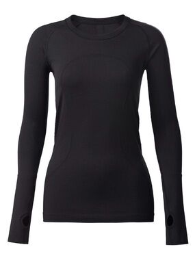 Black Lululemon Swiftly Tech Long Sleeve Crew